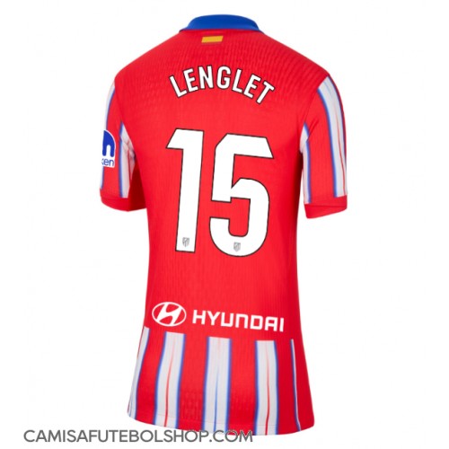 Camisa de time de futebol Atletico Madrid Clement Lenglet #15 Replicas 1º Equipamento Feminina 2024-25 Manga Curta